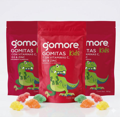 Go More Kids con Vitamina C, D3 & Zinc (Pack de 3 Bolsas)