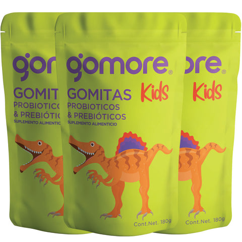 Go More Kids Probioticos & Prebióticos (Pack de 3 Bolsas)